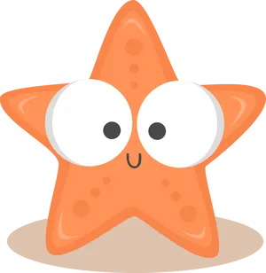 Cute Cartoon Starfish PNG Image