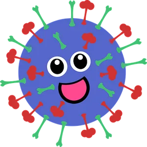 Cute Cartoon Virus Character PNG Image