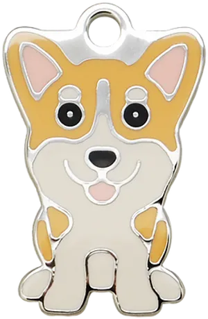 Cute Corgi Pendant Design PNG Image