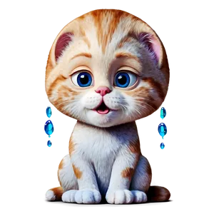 Cute Crying Cat Cartoon Png Ewe97 PNG Image