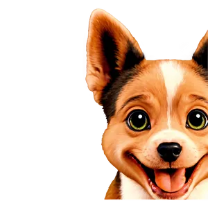 Cute Dog Face Cartoon Png Aun PNG Image