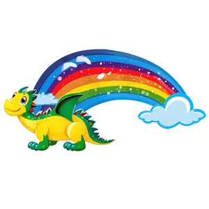 Cute Dragon And Rainbow Png 11 PNG Image