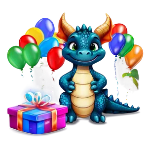 Cute Dragon Birthday Party Png 06262024 PNG Image