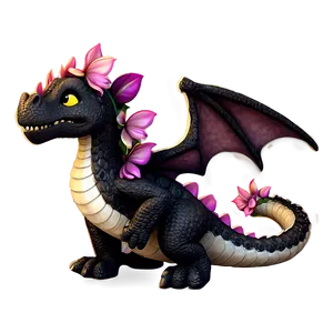 Cute Dragon With Flowers Png 87 PNG Image