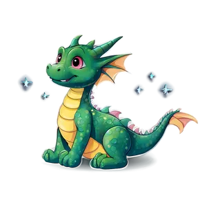 Cute Dragon With Stars Png 06262024 PNG Image