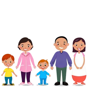 Cute Family Cartoon Illustration Png 36 PNG Image