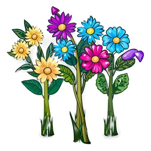 Cute Garden Flowers Png Coh94 PNG Image