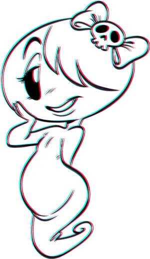 Cute Ghostly Cartoon Character PNG Image