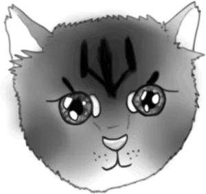 Cute Gray Kitten Cartoon PNG Image