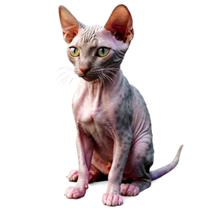 Cute Hairless Cat Png 06252024 PNG Image