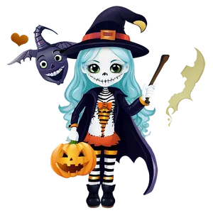 Cute Halloween Characters Cartoon Png 06252024 PNG Image