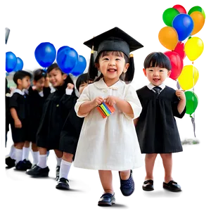 Cute Kindergarten Graduation Ceremony Png Nrl PNG Image