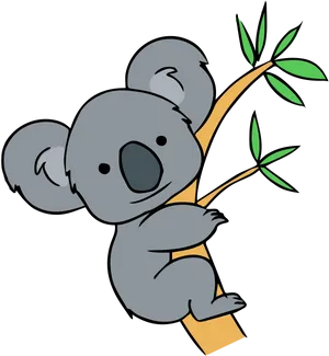 Cute Koala Cartoon PNG Image