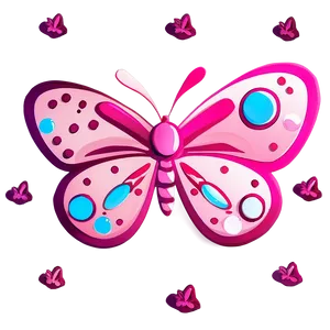 Cute Pink Butterfly Cartoon PNG 41 PNG