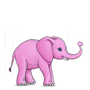 Cute Pink Elephant Png Hdo70 PNG Image