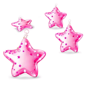 Cute Pink Stars Png 06122024 PNG Image