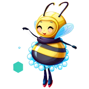 Cute Queen Bee Character Png Tjk PNG Image