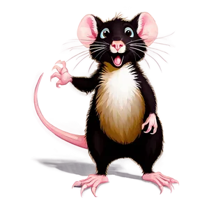 Cute Rat Cartoon Png Qpi PNG Image