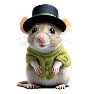 Cute Rat In Hat Png Uhb PNG Image