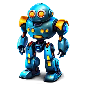 Cute Robot Character Design Png Nju65 PNG Image