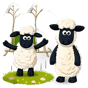 Cute Shaun The Sheep Illustration Png 06242024 PNG Image