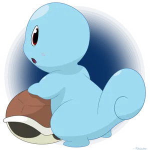 Cute Squirtle Artwork PNG Image