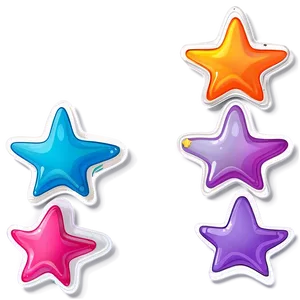 Cute Star Sticker Png Fuj54 PNG Image