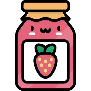 Cute Strawberry Jam Icon PNG Image