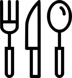 Cutlery Silhouette Vector PNG Image