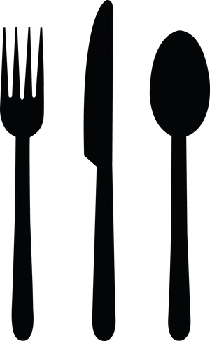 Cutlery Silhouette Vector PNG Image