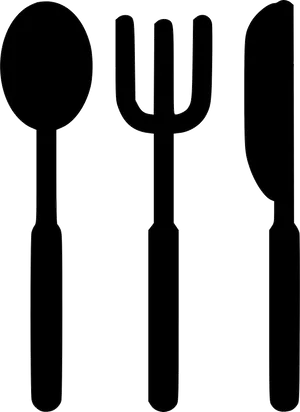 Cutlery Silhouette Vector PNG Image