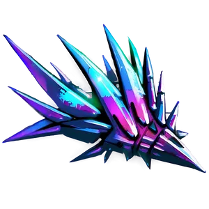 Cyberpunk Spikes Aesthetic Png Kxp PNG Image