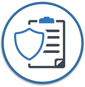 Cybersecurity Clipboard Shield Icon PNG Image