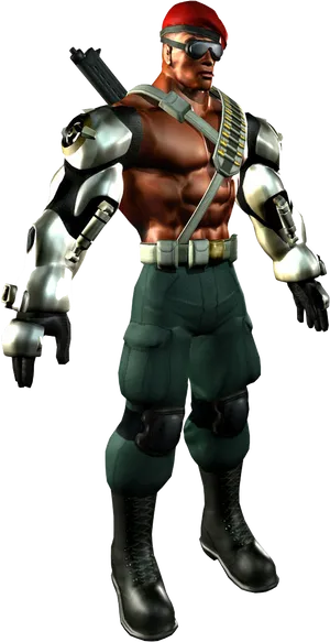 Cyborg Soldier Character PNG Image