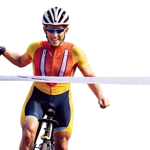 Cyclist Crossing Finish Line Png 06292024 PNG Image