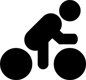 Cyclist Icon Silhouette PNG Image