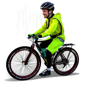 Cyclist In Rain Gear Png 06292024 PNG Image