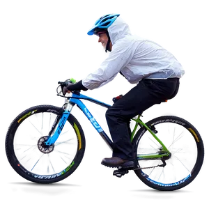 Cyclist In Rain Gear Png 06292024 PNG Image