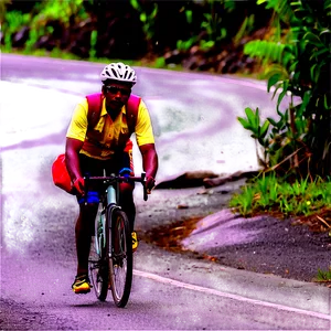 Cyclist On Coastal Road Png 06292024 PNG Image