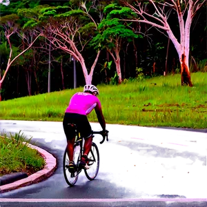 Cyclist On Serpentine Road Png 98 PNG Image