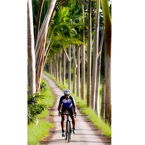 Cyclist On Serpentine Road Png Osg PNG Image