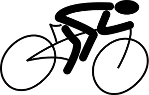 Cyclist Silhouette Graphic PNG Image