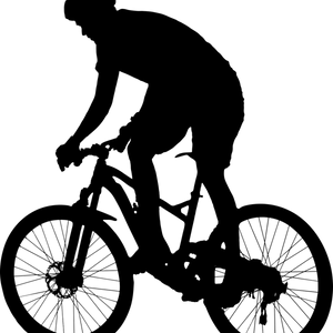 Cyclist Silhouetteon Bike PNG