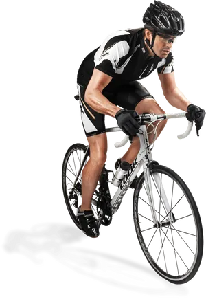 Cyclistin Action Road Biking PNG Image