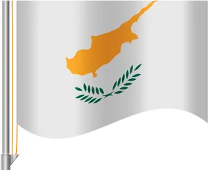 Cyprus Flag Waving PNG Image