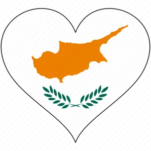 Cyprus Love Heart Graphic PNG Image