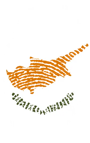 Cyprus Map Fingerprint PNG Image