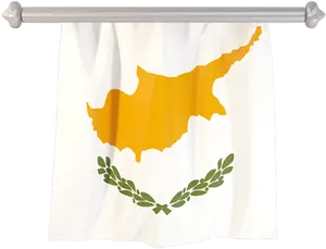 Cyprus National Flag Hanging PNG Image