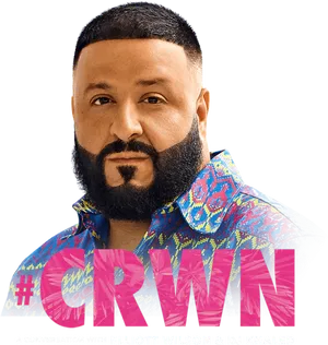 D J Khaled C R W N Event Promo PNG Image