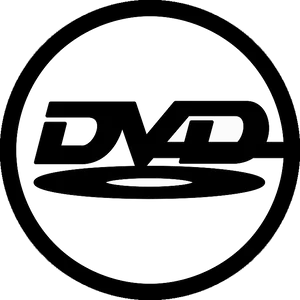 D V D Logo Blackand White PNG Image